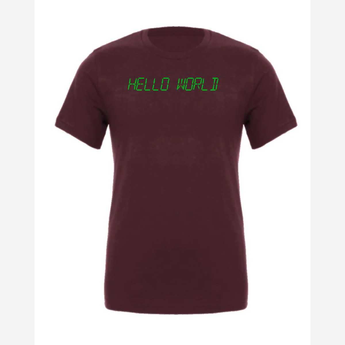 Hello World programmer — Premium Tee / Maroon