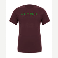 Hello World programmer — Premium Tee / Maroon