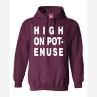 High on Pot-Enuse — Hoodie / Maroon