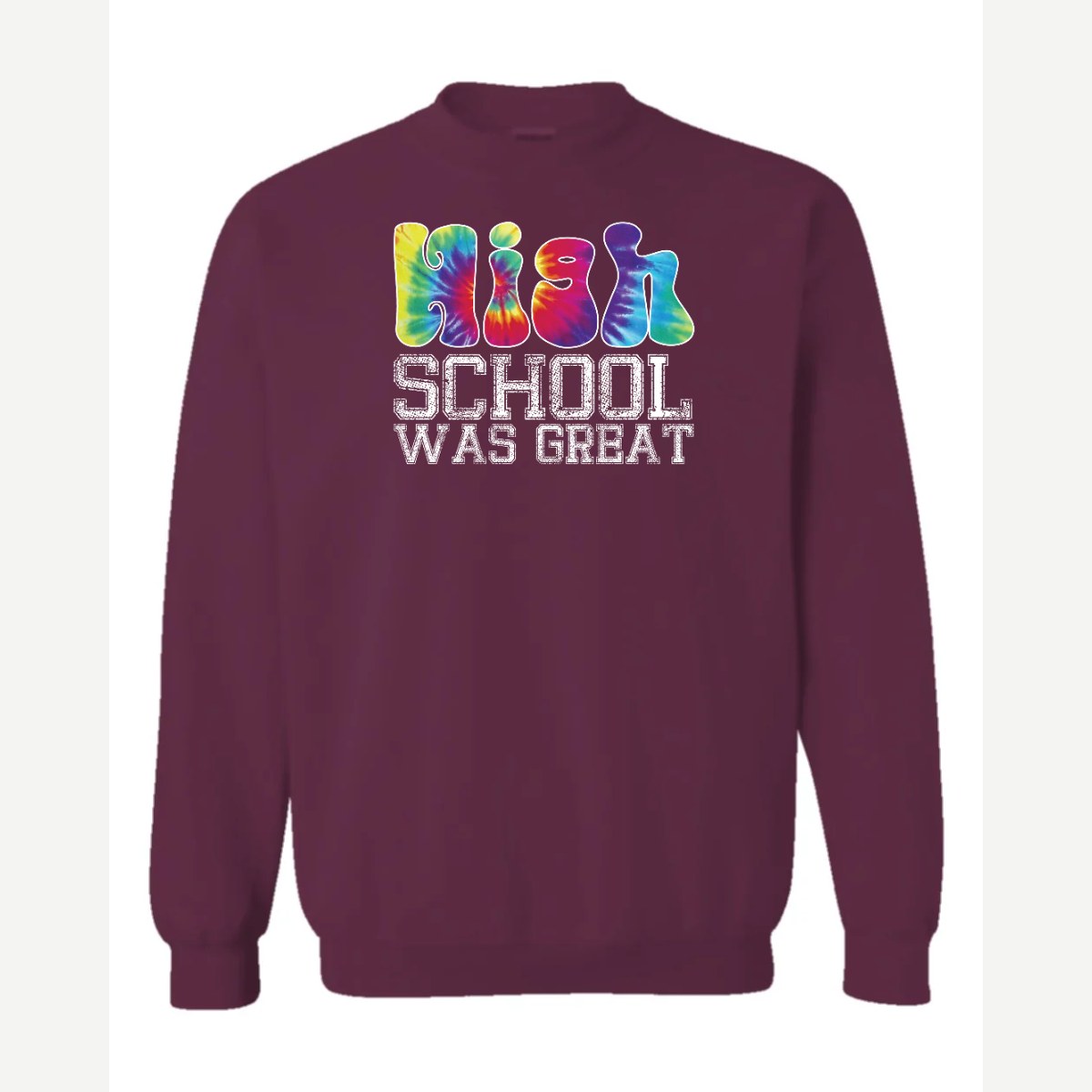 High School — Crewneck Sweatshirt / Maroon