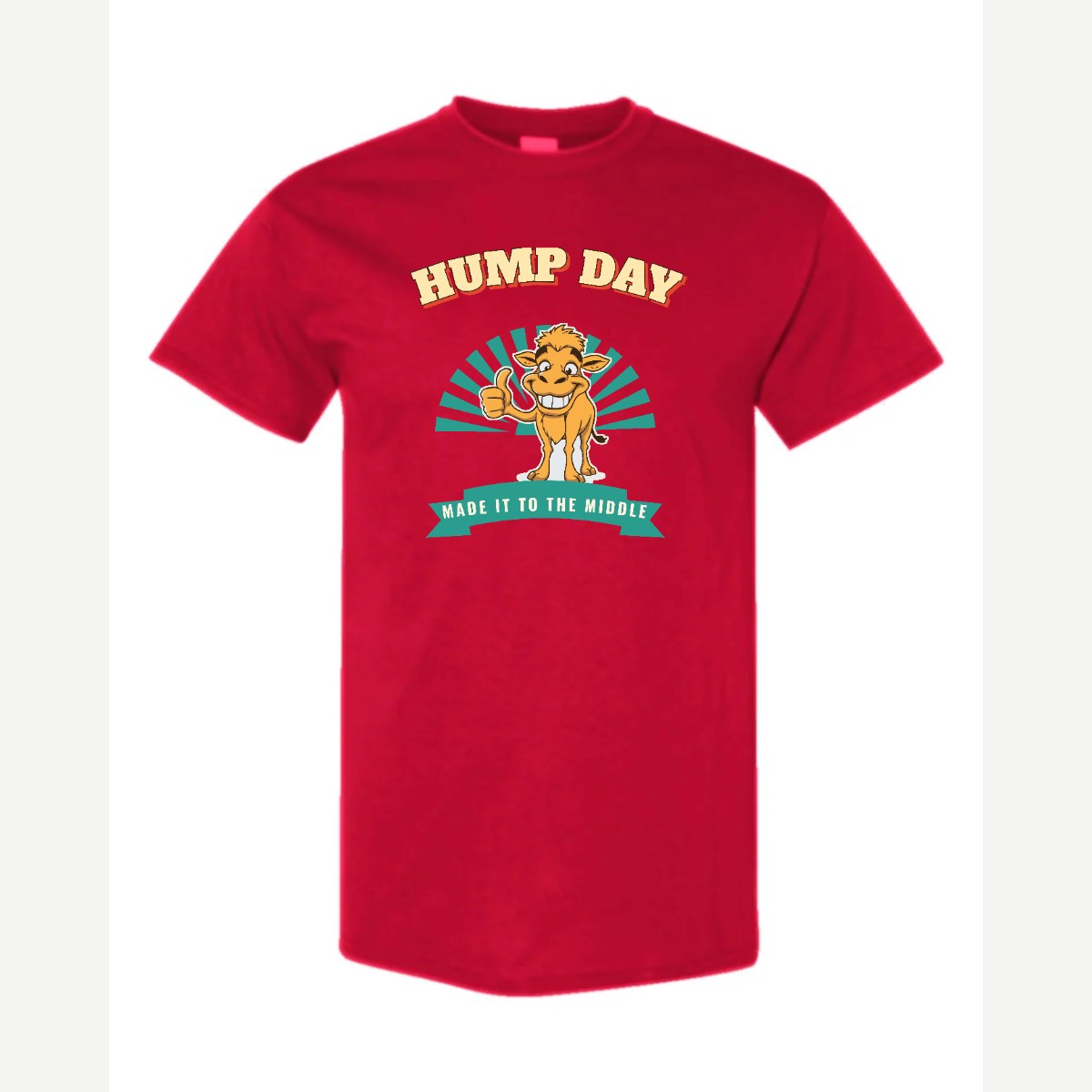 Hump Day – Made It to the Middle — Classic Tee / Red