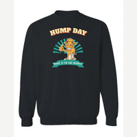 Hump Day – Made It to the Middle — Crewneck Sweatshirt / Black