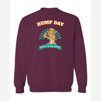 Hump Day – Made It to the Middle — Crewneck Sweatshirt / Maroon