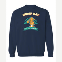 Hump Day – Made It to the Middle — Crewneck Sweatshirt / Navy