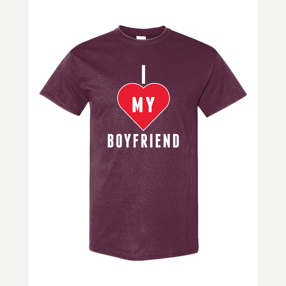 I <3 Boyfriend — Classic Tee / Maroon