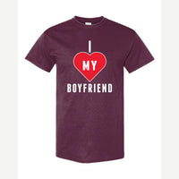 I <3 Boyfriend — Classic Tee / Maroon