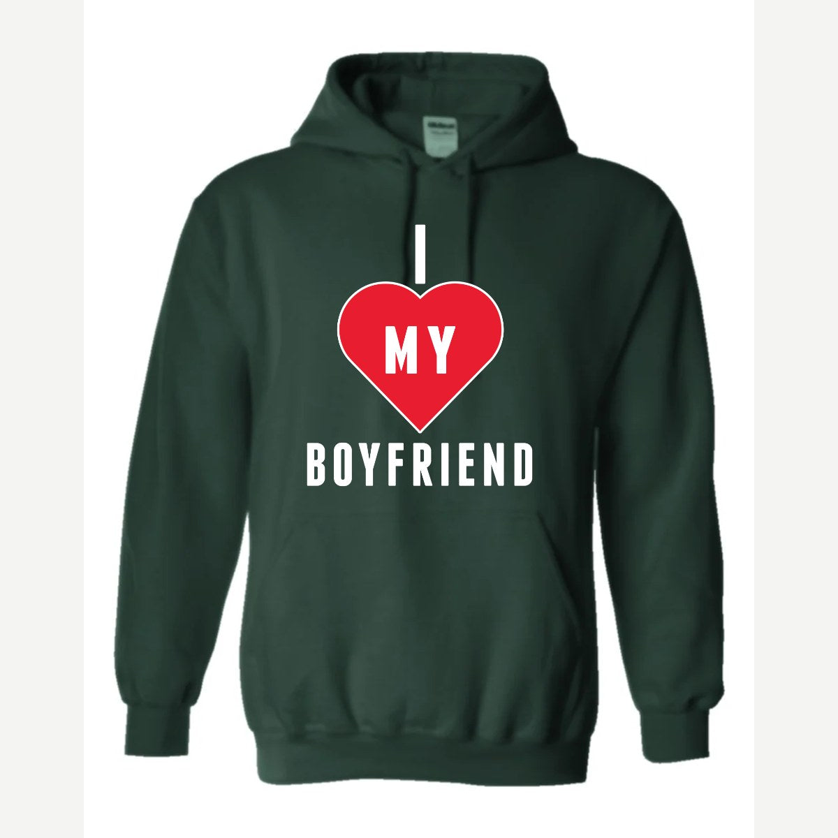 I <3 Boyfriend — Hoodie / Forest Green