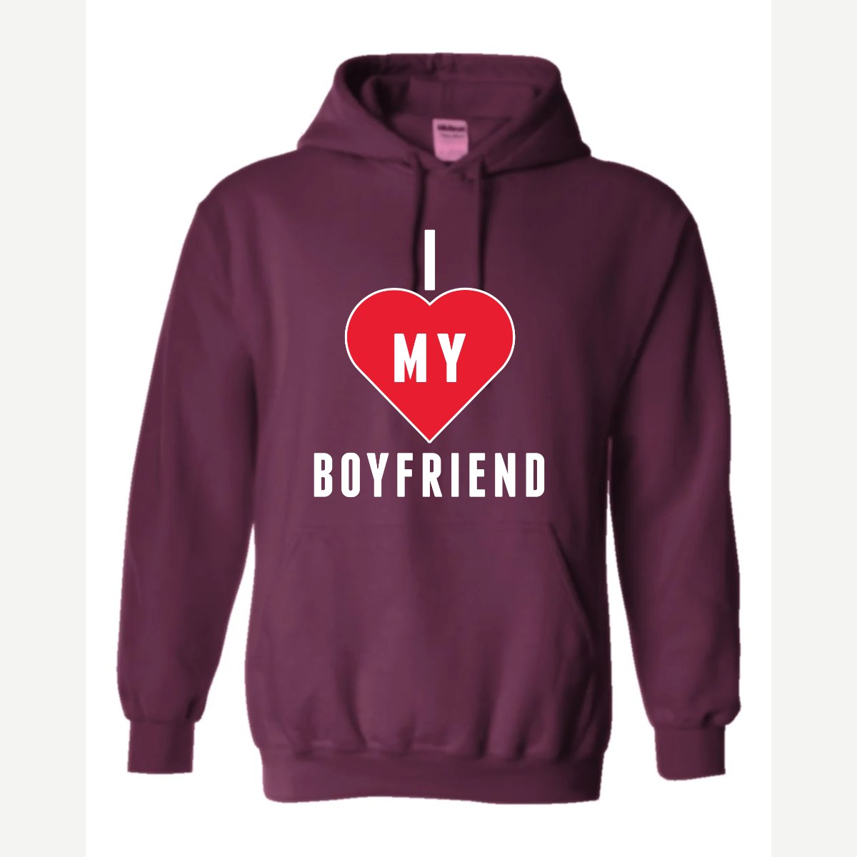I <3 Boyfriend — Hoodie / Maroon