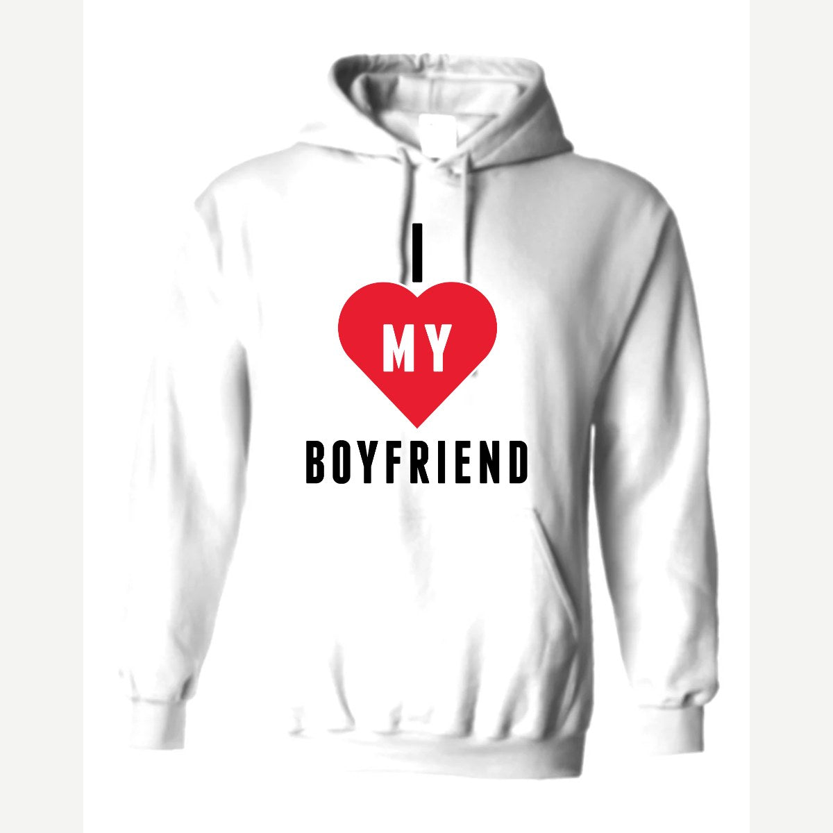 I <3 Boyfriend — Hoodie / White