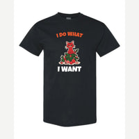 I Do What I Want (Christmas Cat) — Classic Tee / Black