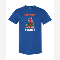 I Do What I Want (Christmas Cat) — Classic Tee / Royal