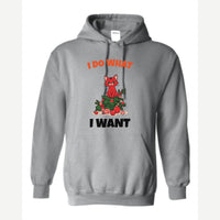 I Do What I Want (Christmas Cat) — Hoodie / Sport Grey
