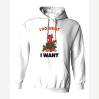 I Do What I Want (Christmas Cat) — Hoodie / White