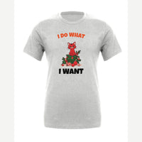 I Do What I Want (Christmas Cat) — Premium Tee / Athletic Heather