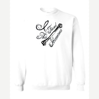 I found this Humorous — Crewneck Sweatshirt / White
