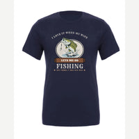 I Love It When My Wife Lets Me Go Fishing — Premium Tee / Navy