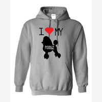 I Love my Poodle — Hoodie / Sport Grey