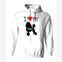 I Love my Poodle — Hoodie / White