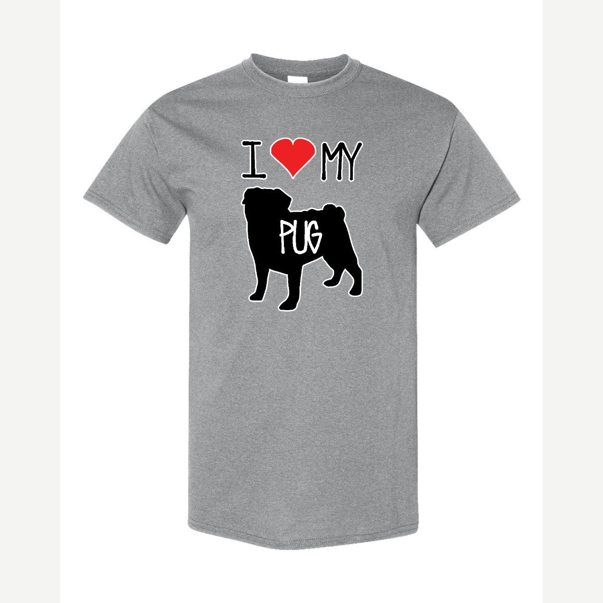 I Love My Pug — Classic Tee / Sport Grey