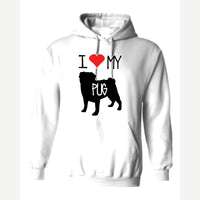 I Love My Pug — Hoodie / White