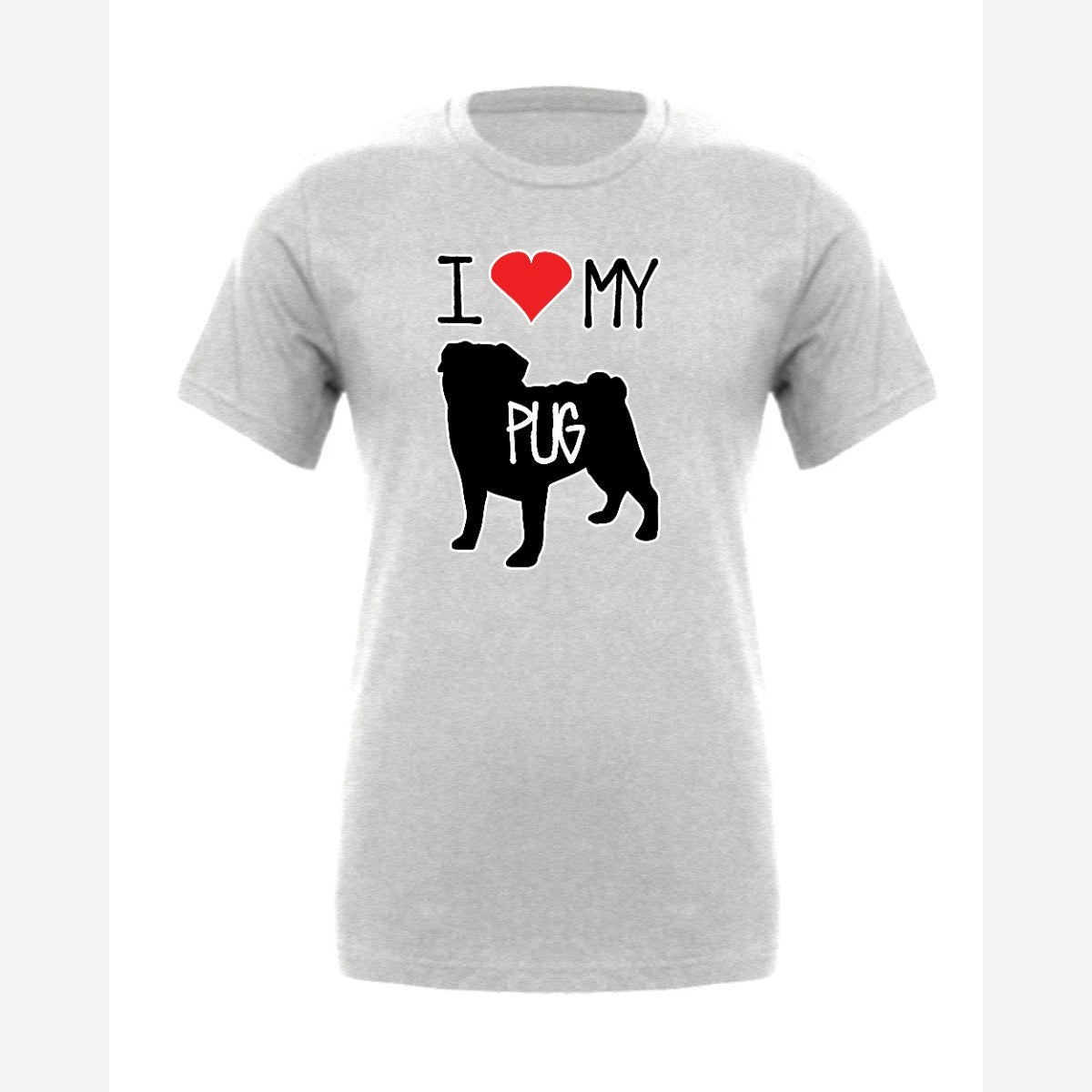 I Love My Pug — Premium Tee / Athletic Heather