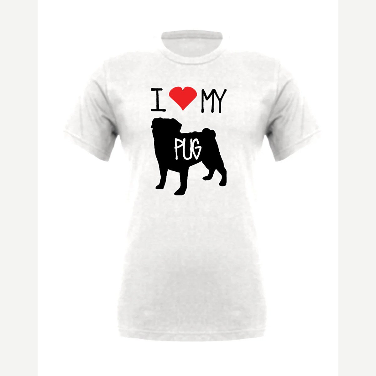 I Love My Pug — Premium Tee / White