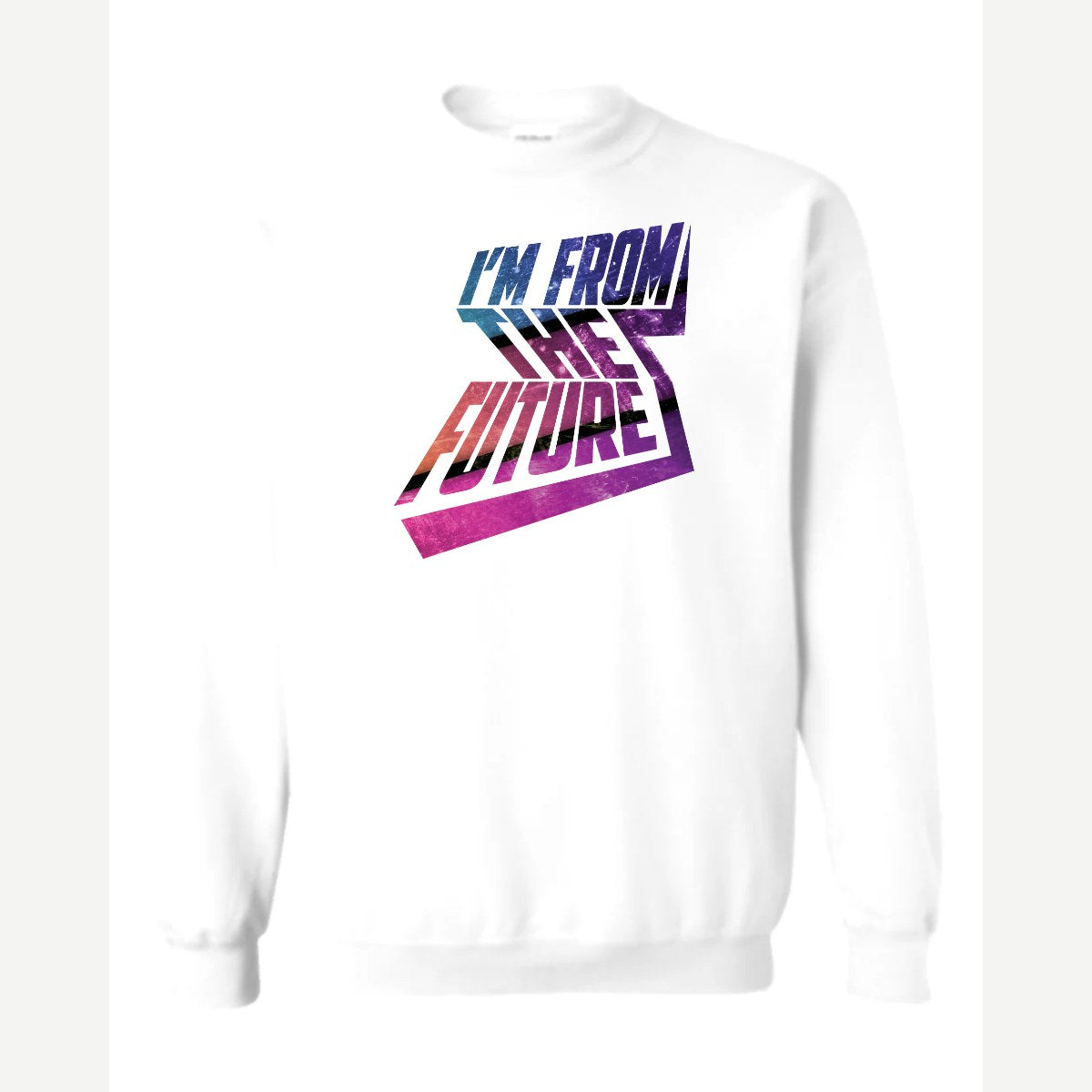 I'm From the Future — Crewneck Sweatshirt / White