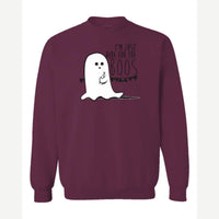 I'm Just Here for the Boos — Crewneck Sweatshirt / Maroon