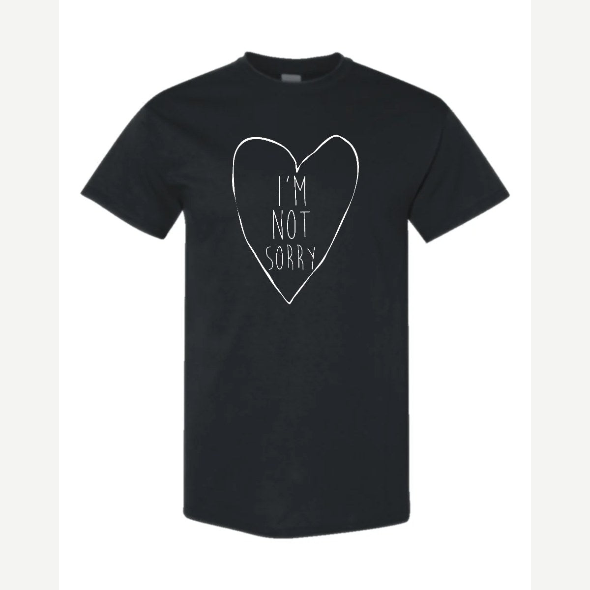 I'm Not Sorry (Heart) — Classic Tee / Black