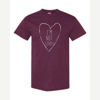 I'm Not Sorry (Heart) — Classic Tee / Maroon