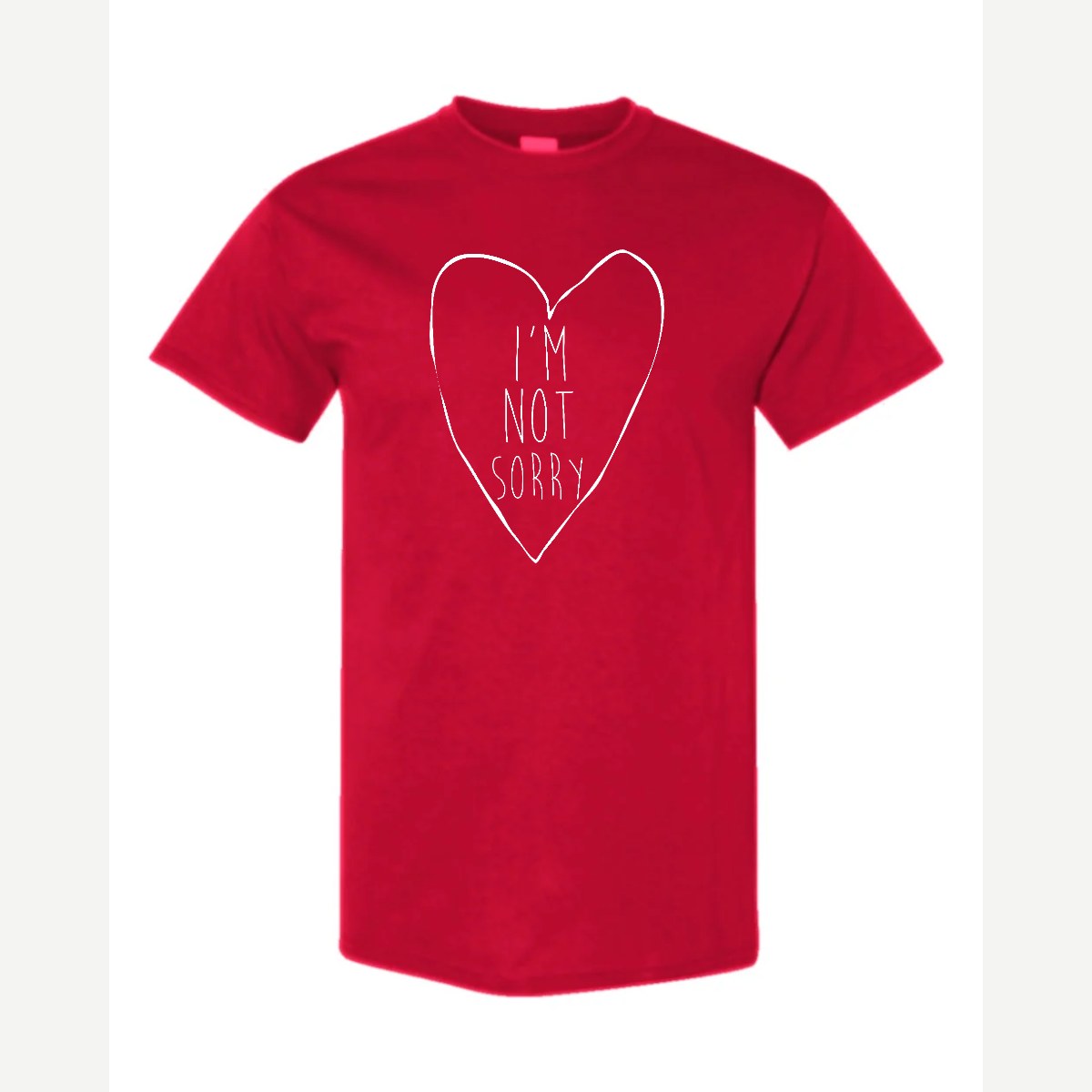 I'm Not Sorry (Heart) — Classic Tee / Red