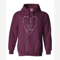 I'm Not Sorry (Heart) — Hoodie / Maroon