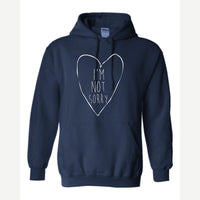 I'm Not Sorry (Heart) — Hoodie / Navy