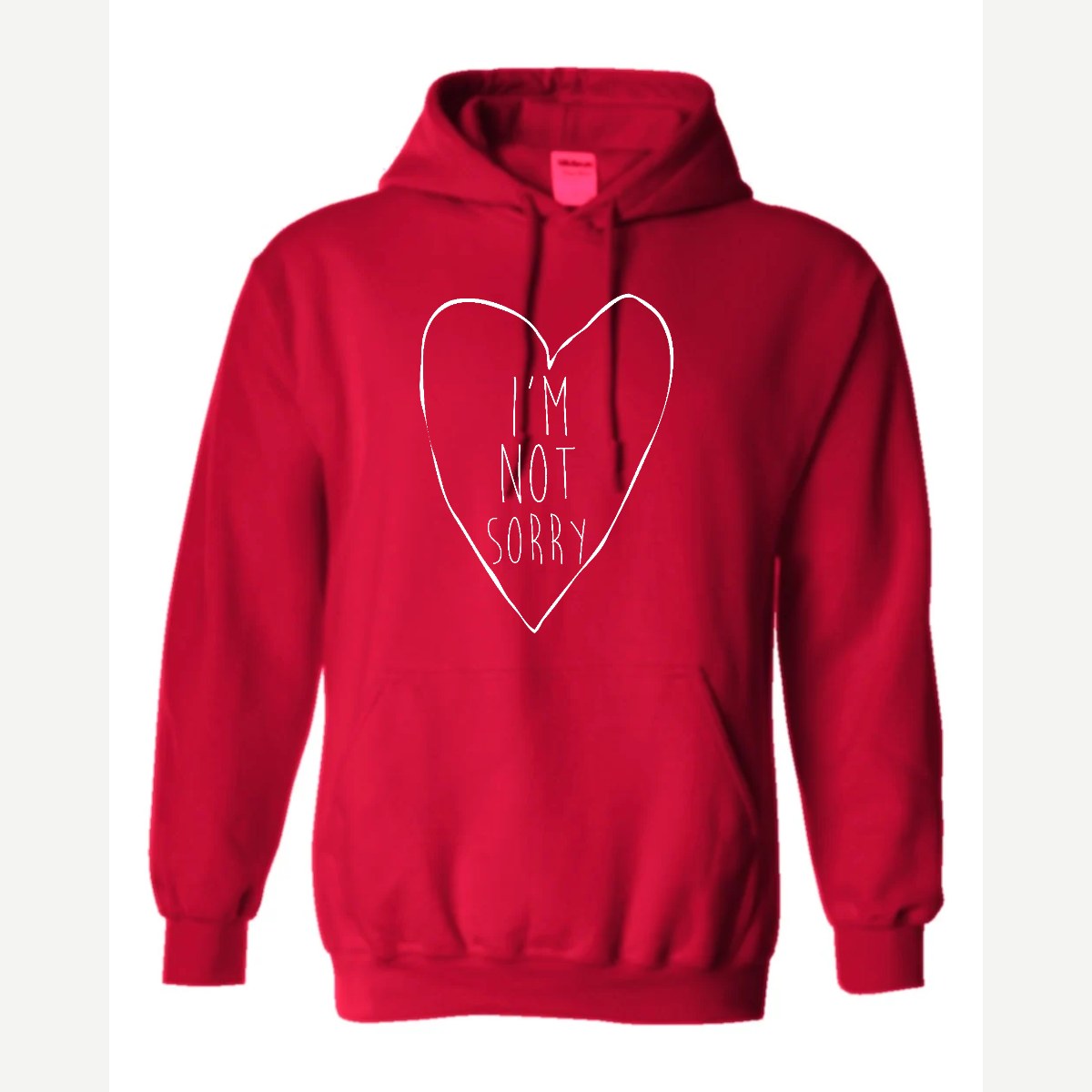 I'm Not Sorry (Heart) — Hoodie / Red