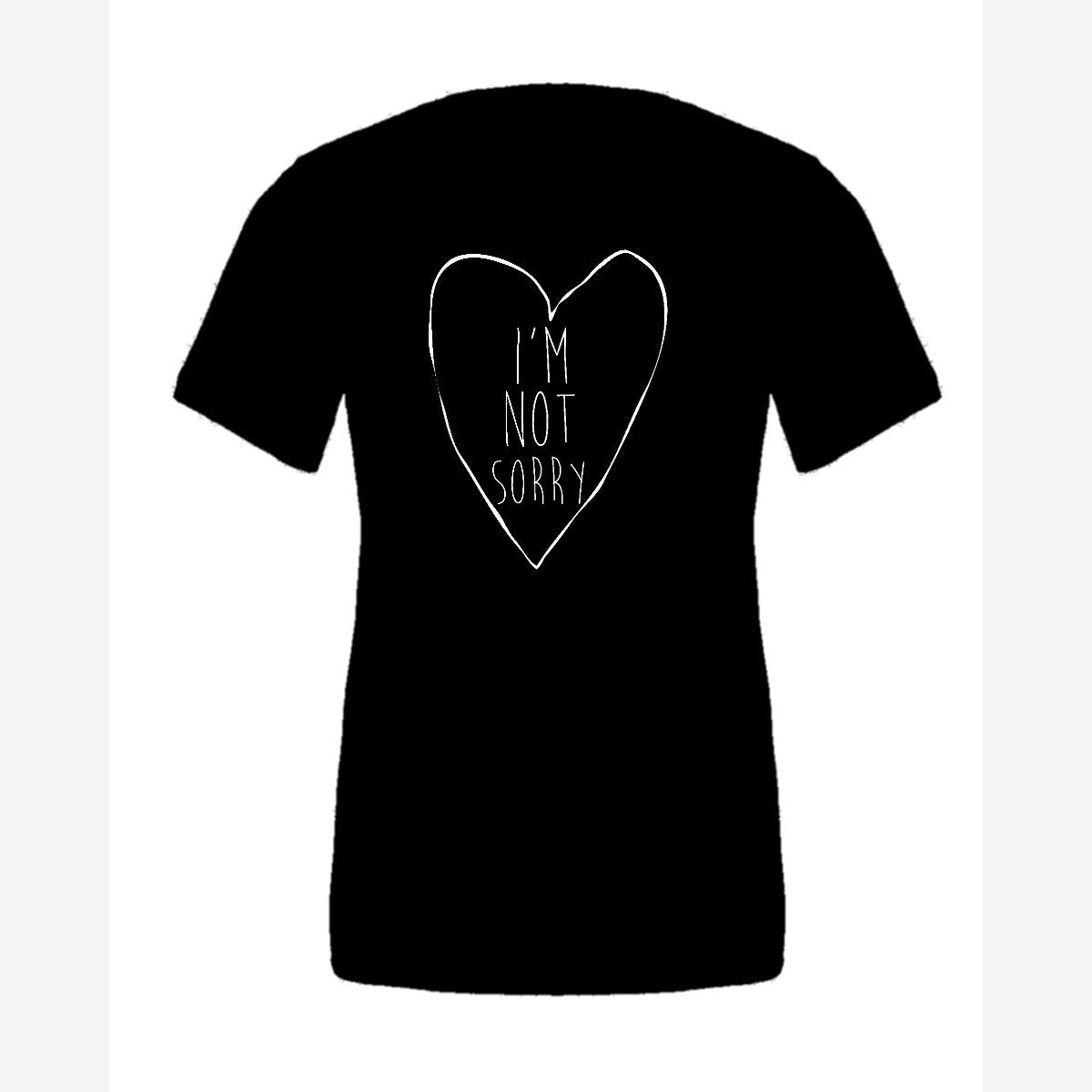 I'm Not Sorry (Heart) — Premium Tee / Black