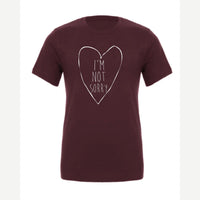 I'm Not Sorry (Heart) — Premium Tee / Maroon