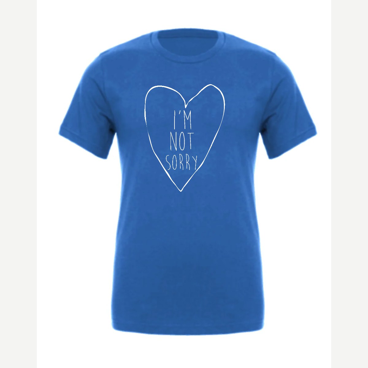 I'm Not Sorry (Heart) — Premium Tee / True Royal