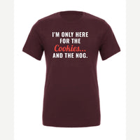 I'm Only Here for the Cookies... and the Nog — Premium Tee / Maroon