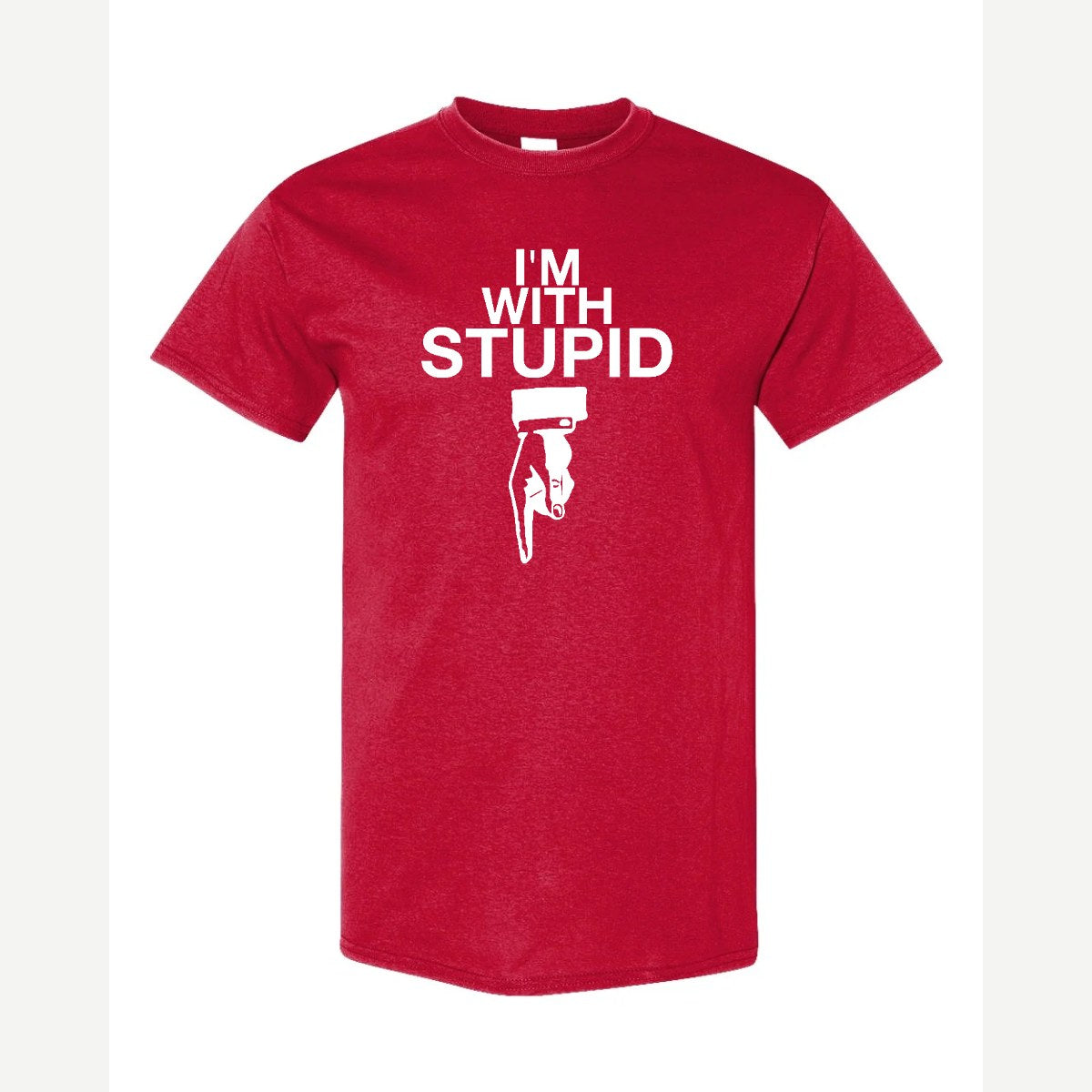 I'm With Stupid — Classic Tee / Red