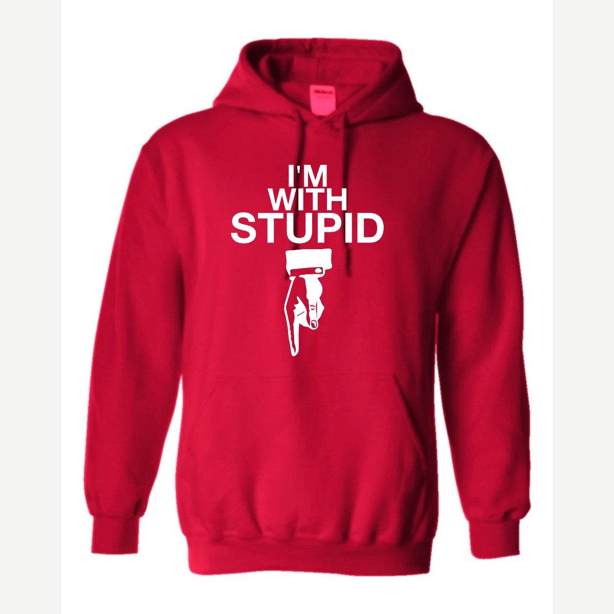 I'm With Stupid — Hoodie / Red