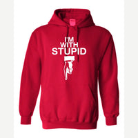 I'm With Stupid — Hoodie / Red