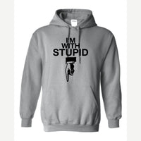 I'm With Stupid — Hoodie / Sport Grey