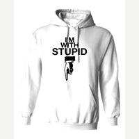 I'm With Stupid — Hoodie / White