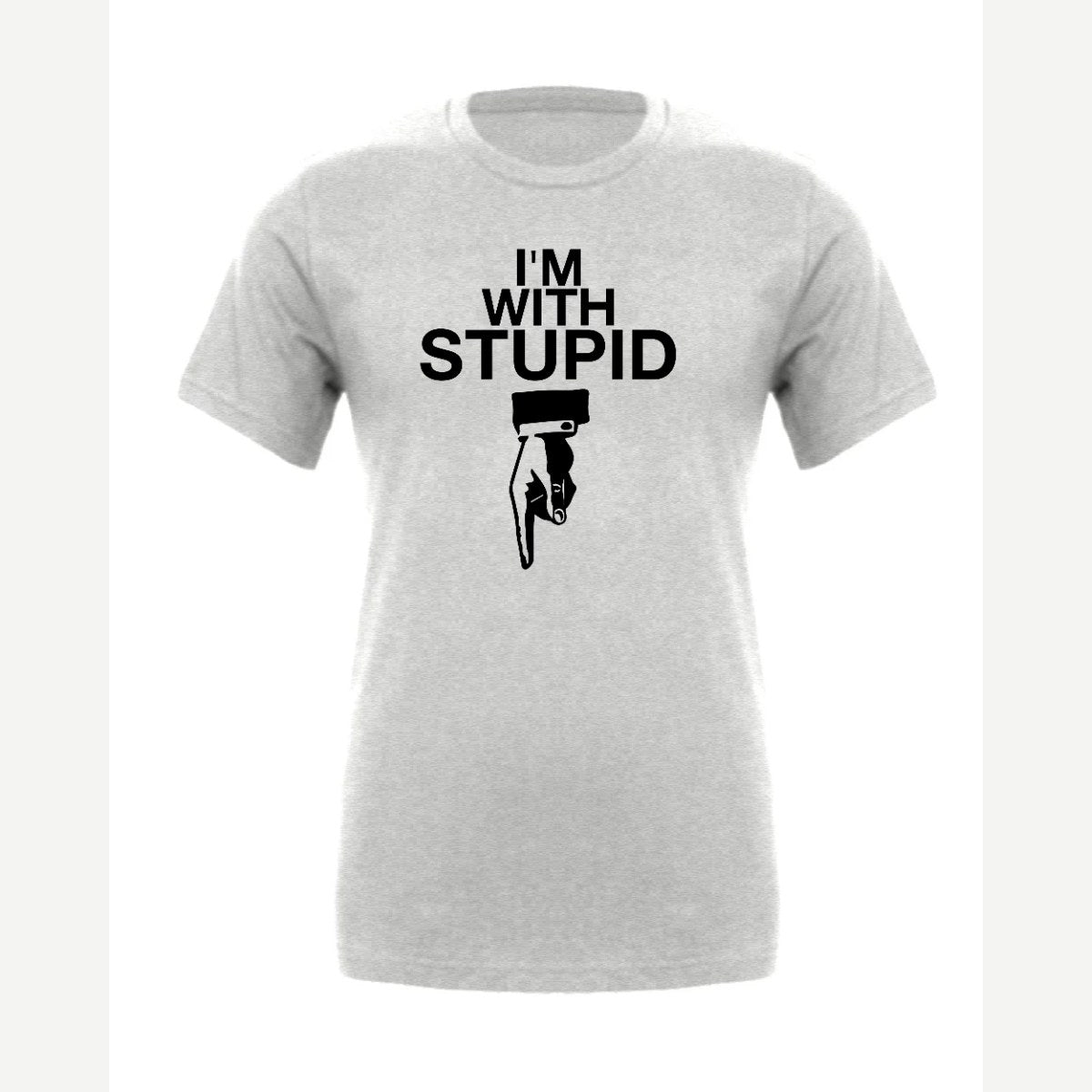 I'm With Stupid — Premium Tee / Athletic Heather