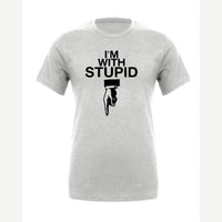 I'm With Stupid — Premium Tee / Athletic Heather