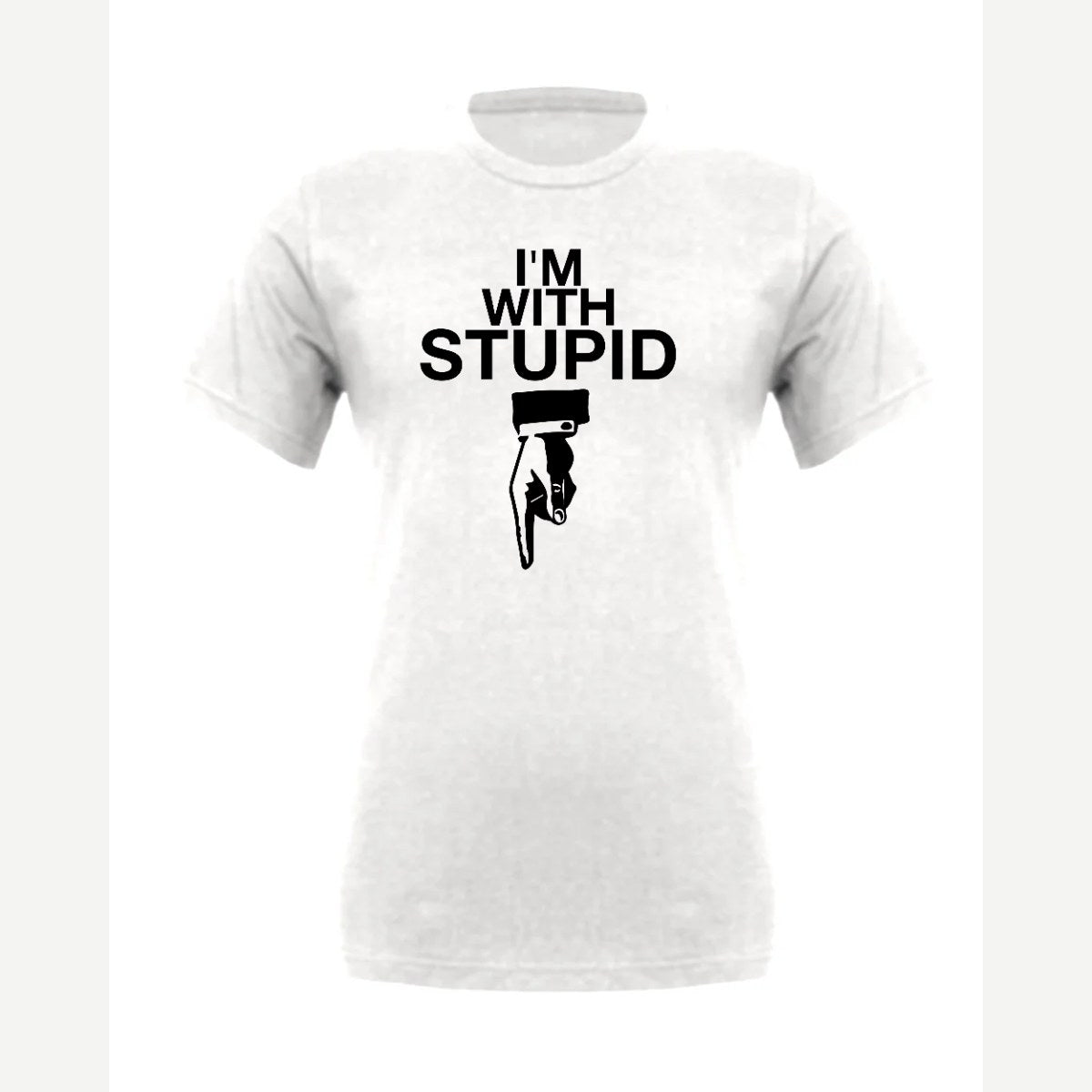 I'm With Stupid — Premium Tee / White