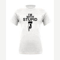 I'm With Stupid — Premium Tee / White