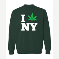 I 🍃 NY — Crewneck Sweatshirt / Forest Green