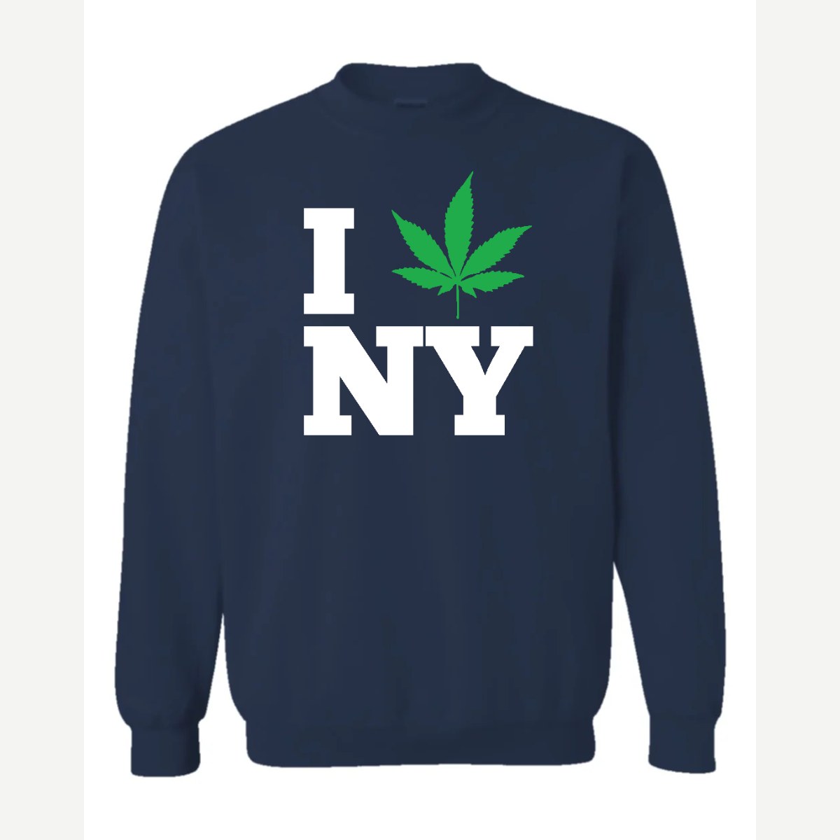 I 🍃 NY — Crewneck Sweatshirt / Navy