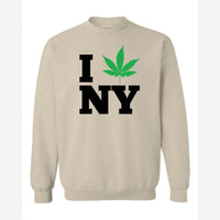 I 🍃 NY — Crewneck Sweatshirt / Sand